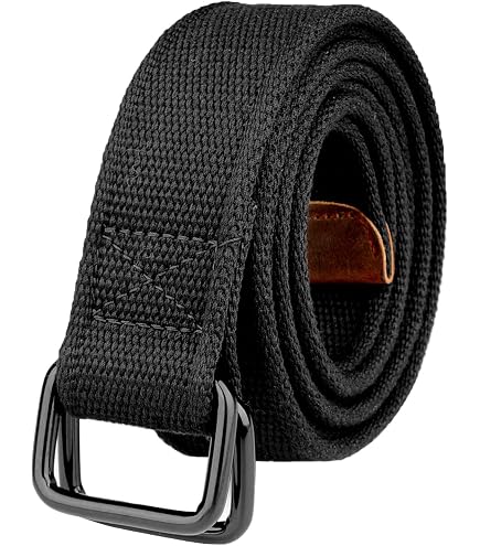 JINIU Military Tactical Belt Long Double D Ring Big Mens Canvas